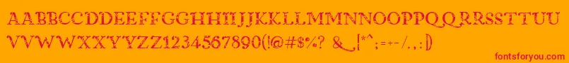 BubblebeadsSemibold Font – Red Fonts on Orange Background