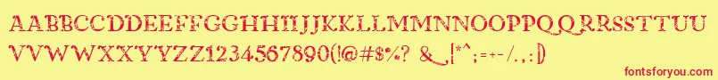 BubblebeadsSemibold Font – Red Fonts on Yellow Background