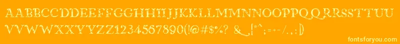 BubblebeadsSemibold Font – Yellow Fonts on Orange Background