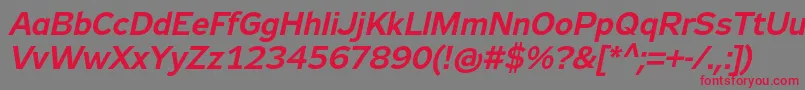 Zeppelin33Italic Font – Red Fonts on Gray Background