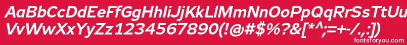 fuente Zeppelin33Italic – Fuentes Blancas Sobre Fondo Rojo