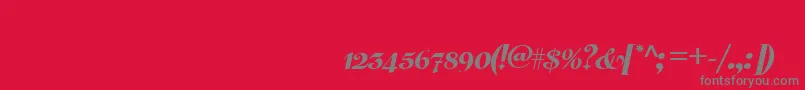 AnnaFaustinaScript Font – Gray Fonts on Red Background