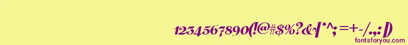 AnnaFaustinaScript Font – Purple Fonts on Yellow Background