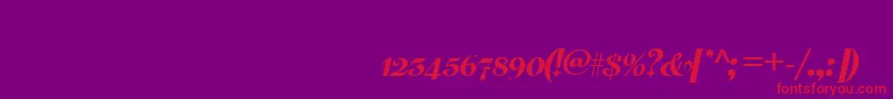 AnnaFaustinaScript Font – Red Fonts on Purple Background