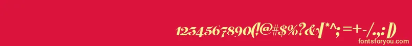 AnnaFaustinaScript Font – Yellow Fonts on Red Background