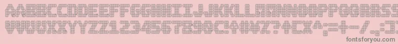 A.M.P. Font – Gray Fonts on Pink Background