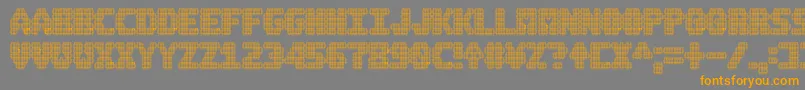 A.M.P.-Schriftart – Orangefarbene Schriften auf grauem Hintergrund