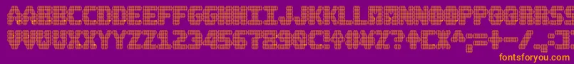 A.M.P. Font – Orange Fonts on Purple Background