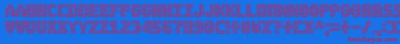 A.M.P. Font – Red Fonts on Blue Background