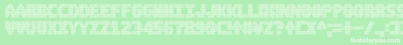 フォントA.M.P. – 緑の背景に白い文字