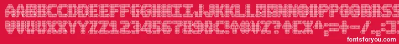 A.M.P. Font – White Fonts on Red Background