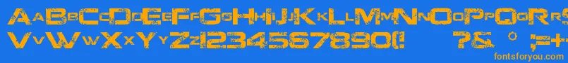 JacintoSans Font – Orange Fonts on Blue Background