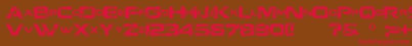 JacintoSans Font – Red Fonts on Brown Background