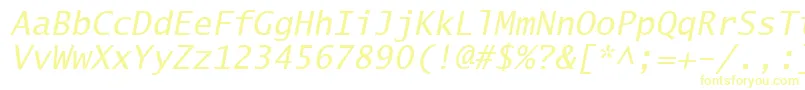 LucidaSansTypewriterOblique Font – Yellow Fonts