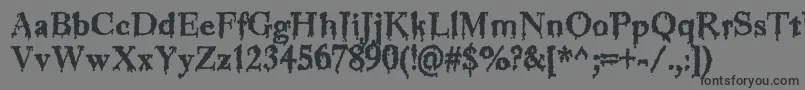 Jinkeez-fontti – mustat fontit harmaalla taustalla