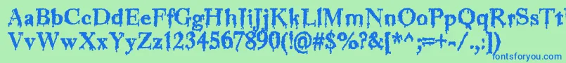 Jinkeez Font – Blue Fonts on Green Background