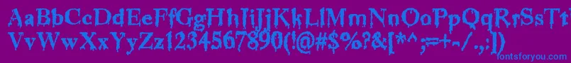 Jinkeez Font – Blue Fonts on Purple Background