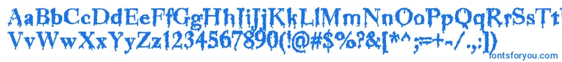 Jinkeez Font – Blue Fonts on White Background