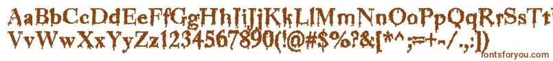 Jinkeez-fontti – ruskeat fontit valkoisella taustalla