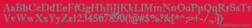 Jinkeez Font – Gray Fonts on Red Background