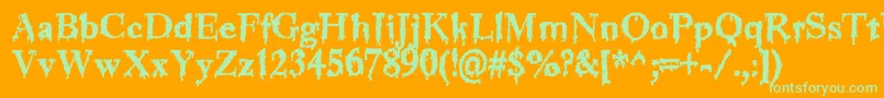 More about Jinkeez Font Jinkeez Font – Green Fonts on Orange Background