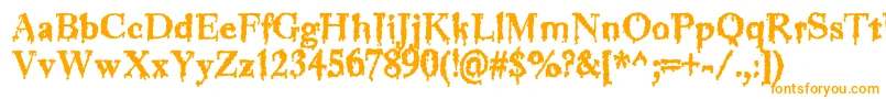 Jinkeez Font – Orange Fonts on White Background