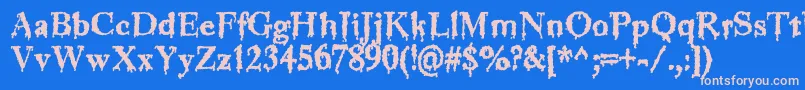 Jinkeez Font – Pink Fonts on Blue Background