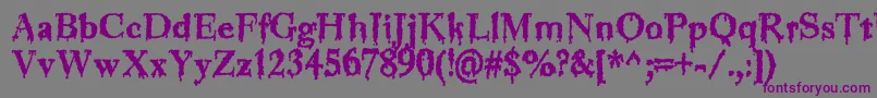 Шрифт Jinkeez – фиолетовые шрифты на сером фоне