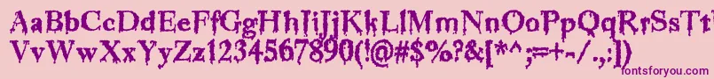 Weitere Informationen zur Jinkeez-Schriftart Jinkeez-Schriftart – Violette Schriften auf rosa Hintergrund