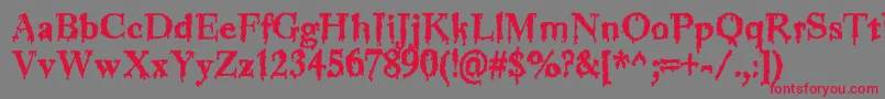 fuente Jinkeez – Fuentes Rojas Sobre Fondo Gris