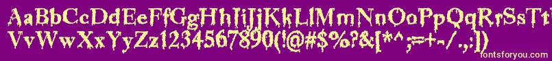 Jinkeez Font – Yellow Fonts on Purple Background