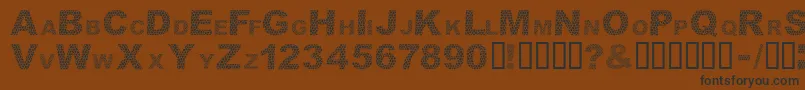 DarSkin-Schriftart – Schwarze Schriften auf braunem Hintergrund
