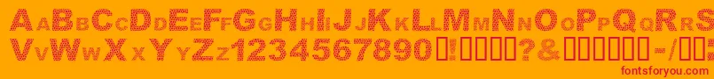 fuente DarSkin – Fuentes Rojas Sobre Fondo Naranja