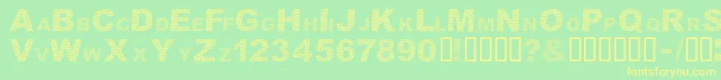 DarSkin Font – Yellow Fonts on Green Background