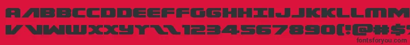 Federalescortexpand Font – Black Fonts on Red Background