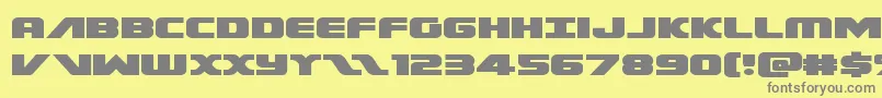 Federalescortexpand-fontti – harmaat kirjasimet keltaisella taustalla