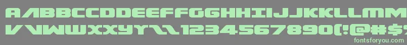 フォントFederalescortexpand – 灰色の背景に緑のフォント