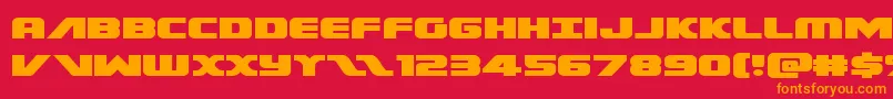 Federalescortexpand Font – Orange Fonts on Red Background