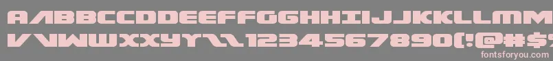 フォントFederalescortexpand – 灰色の背景にピンクのフォント