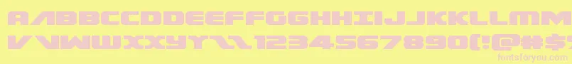 Federalescortexpand Font – Pink Fonts on Yellow Background