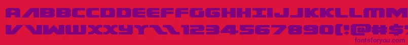 Federalescortexpand-Schriftart – Violette Schriften auf rotem Hintergrund