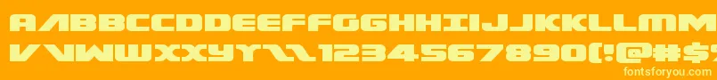 Czcionka Federalescortexpand – żółte czcionki na pomarańczowym tle