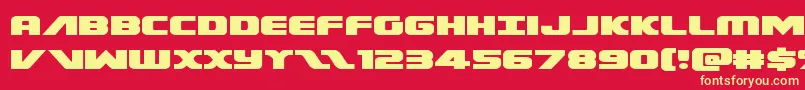 Federalescortexpand-fontti – keltaiset fontit punaisella taustalla