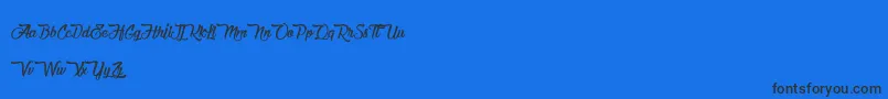 ChocolateAndDelight Font – Black Fonts on Blue Background