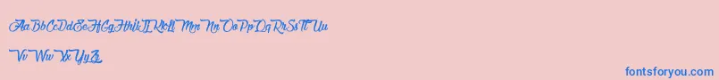 ChocolateAndDelight Font – Blue Fonts on Pink Background