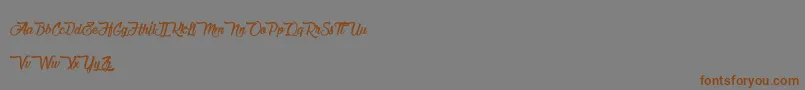 Fonte ChocolateAndDelight – fontes marrons em um fundo cinza