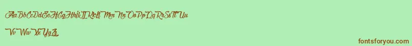 ChocolateAndDelight Font – Brown Fonts on Green Background