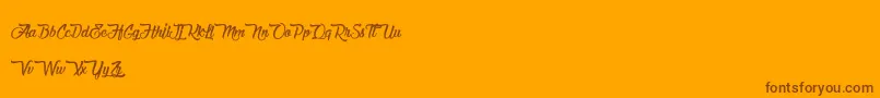ChocolateAndDelight Font – Brown Fonts on Orange Background