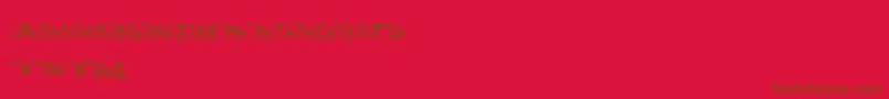 ChocolateAndDelight Font – Brown Fonts on Red Background