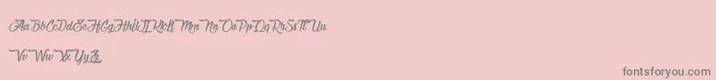 ChocolateAndDelight Font – Gray Fonts on Pink Background